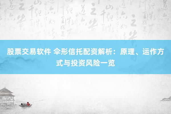 股票交易软件 伞形信托配资解析：原理、运作方式与投资风险一览